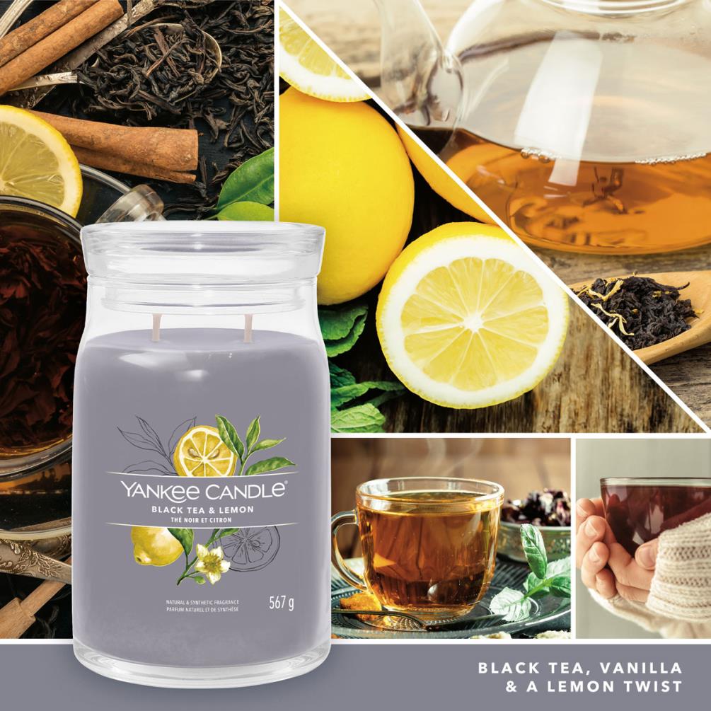 Yankee Candle Black Tea & Lemon Large Jar Extra Image 3